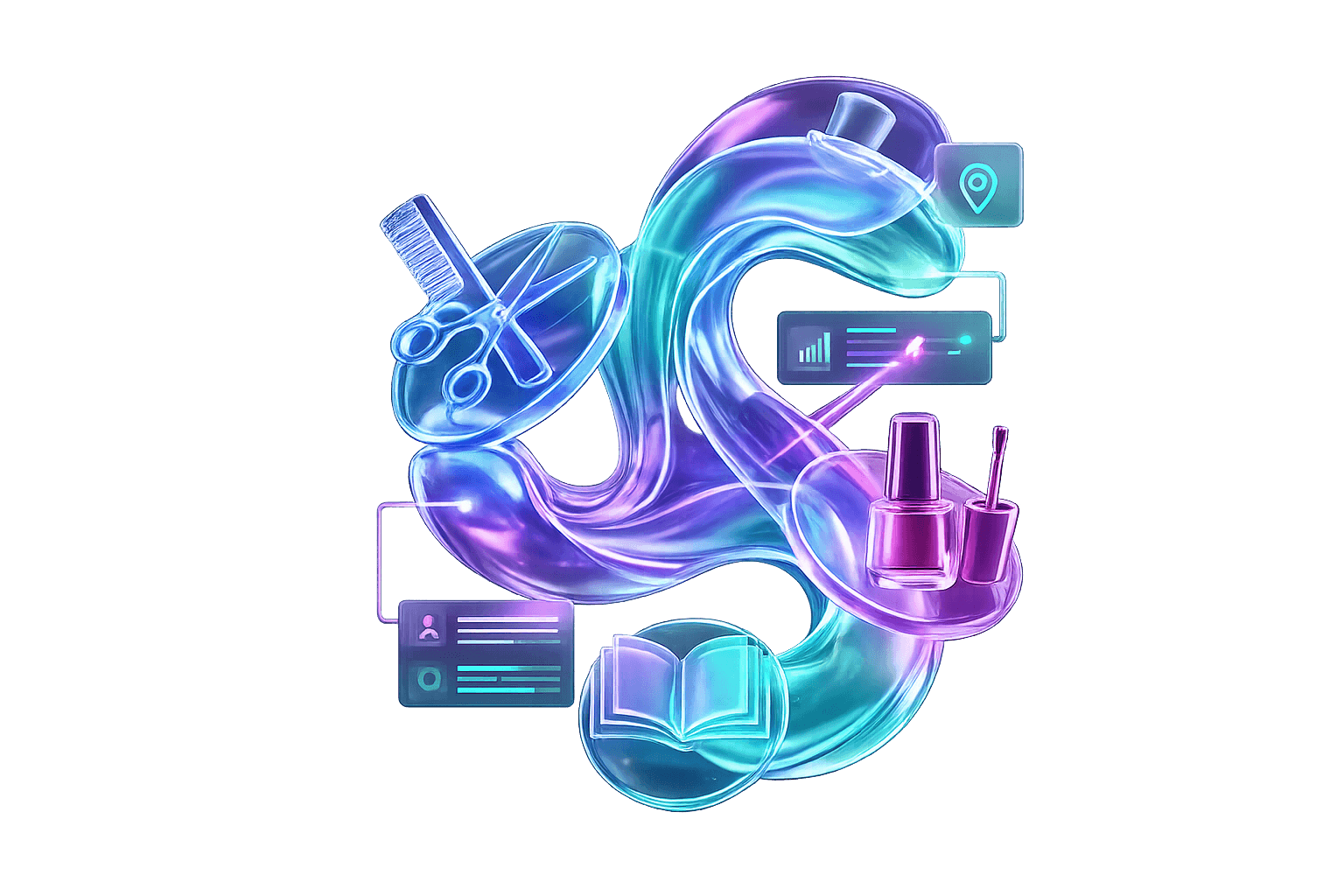 Visual representation of connected applications in the Bora+ ecosystem.